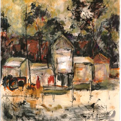 Lynne Mak – contemporary artist. Ink drawings - Australian outback landscape painting.